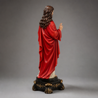 Statuette du Sacré-Cœur de Jésus en polyrésine peinte à la main, taille personnalisée, statue religieuse, décoration d'autel pour la maison ou l'église, décoration de Pâques, art