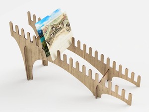 Bridge Style Wooden Photo Holder Unique Desktop Display Rack for Greeting Cards Notes Letters or Small Art Prints Made In India - Product Image 5
