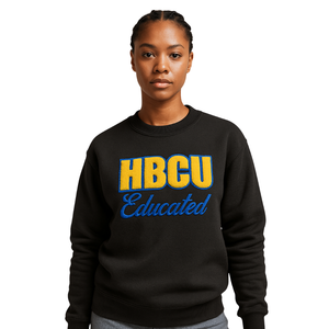 Hbcu เสื้อสเวตเตอร์คอกลมสีดำ Sigma Rho Crewneck เสื้อสเวตเตอร์แฟชั่นวิทยาลัยแนวกรีกปักลาย - Product Image 1