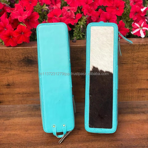 ใหม่เคสหนังวัวแท้สไตล์ตะวันตกทำด้วยมือเคสเหล็กม้วนผมทนทานต่อความร้อนมีสไตล์สำหรับผู้หญิง - Product Image 5