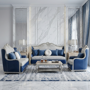 Custom European Classic Upholstered <strong>Bed</strong> with Curved Wingback Headboard for Villa Hotel Suite Projects - Product Image 3