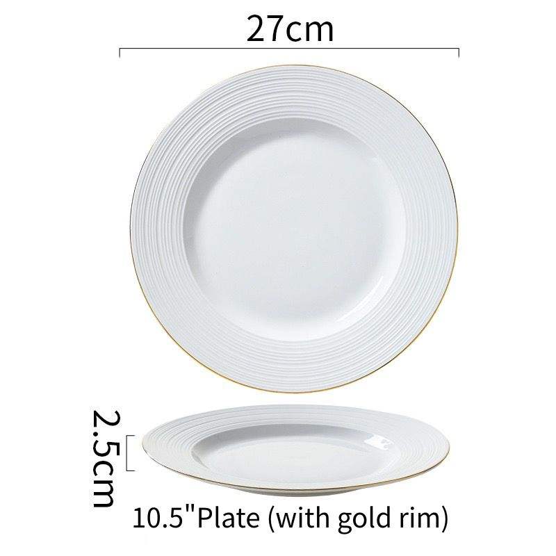 10.5" Plate (with gold rim)