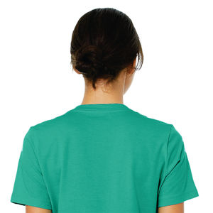 T-Shirt manches courtes femme 100% Airlume en coton peigné et annelé 32 simple 4.2 oz sarcelle en Jersey décontracté - Product Image 6