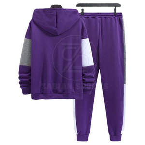 Conjunto Deportivo de Dos Piezas con Patrón Sólido, 100% Algodón Felpa, para Hombre y Mujer, con Capucha, Ecológico, Transpirable, Moda de Invierno para Uso Diario - Product Image 2