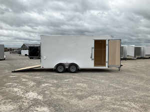 2026 Cross 7x16 Enclosed Cargo <b>Trailer</b> Tandem Axle Utility <b>Trailer</b> 84" Interior Height V-Nose Ramp Door Cargo Hauler 7000 GVWR - Product Image 4