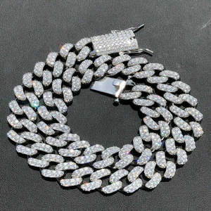 Colección de Joyería Premium con Diamantes Moissanite Color D en Plata 925, Estilo Cadena Cubana - Product Image 2