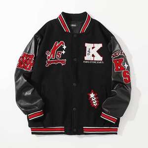 Veste universitaire pour homme en coton 100% personnalisée de haute qualité, épaules tombantes, style vintage, lettres en chenille, style streetwear - Product Image 4