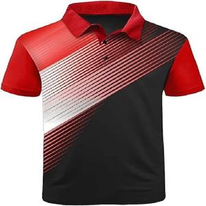Nouveau T-shirt imprimé 3D de golf pour hommes minces 100% coton anti-rides décontracté à manches courtes - Product Image 1