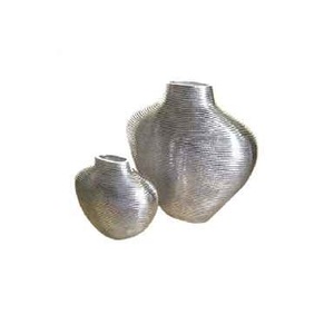 Maceta moderna de aluminio con esmalte mate y chapado en oro para dormitorio, jarrones de Metal de último diseño para precio más bajo - Product Image 2