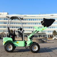 Tout nouveau 480kg Mini pelle de jardin ferme Compact 1000kg petite chargeuse sur pneus à batterie au Lithium électrique avec toit