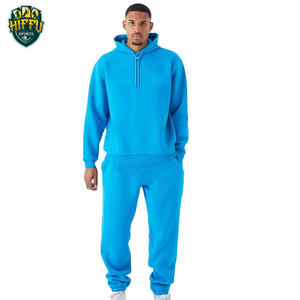 Primmum 100% algodón pulóver Sudadera con capucha conjunto peso pesado para Puff estampado Logo chándal de invierno de gran tamaño con cuello con capucha pantalón - Product Image 1
