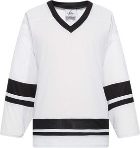 Camiseta de hockey sobre hielo Lisa 100% poliéster adulto personalizada al por mayor Negro Azul blanco - Product Image 3