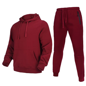Ventes en gros 2025, sweat-shirt à capuche décontracté pour homme, taille plus, uni, respirant, pantalon de survêtement d'hiver, ensemble de survêtement unisexe en polaire - Product Image 1