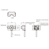 Autonics-Sensor fotoeléctrico de detección de haz pasante, sensor óptico de nivel de líquido, de tipo de haz pasante, de la marca Autonics