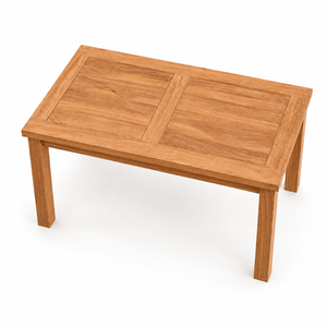 Tropica Teak Modern Farmhouse Solid Outdoor <b>Table</b> Premium Quality Slatted Square Top Durable <b>Garden</b> Resort Pro Wholesale - Product Image 2