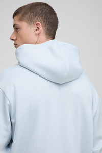 OEM nuevo diseño de los hombres transpirable de talla grande patrón sólido conjuntos de dos piezas Activewear venta al por mayor con capucha chándales con cordón calle - Product Image 3