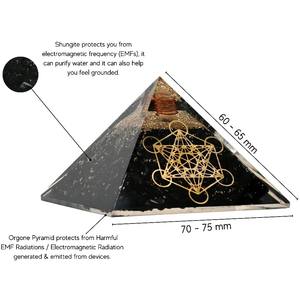 Best Quality Polished Shungite Gemstone <b>Orgone</b> <b>Pyramid</b> Metatron Eco-Friendly Mascot Decorative Holiday Decoration Christmas - Product Image 4