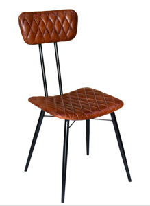 Chaise de salle à manger capitonnée en cuir et en tissu industriel pour la maison, le bureau, le restaurant, le café, l'entrepôt, durable et écologique - Product Image 2