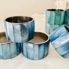Mother of Pearl Napkin Rings <b>Cloth</b> Holder High Quality Customized Size Indian Handicraft Brass Ring Napkin Holder Top Selling - Product Image 2