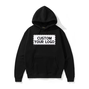 Sudaderas con capucha de algodón 100% de gran tamaño Unisex personalizadas logotipo impreso bordado de talla grande de 500g/m2 para invierno - Product Image 1