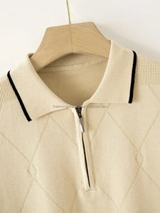 Polo de manga corta para hombre, de buena calidad, logotipo personalizado, peso pesado, longitud larga, polos para hombre - Product Image 5