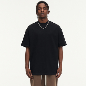 Haute qualité 100% coton manches courtes poids lourd Streetwear surdimensionné T-shirt impression personnalisée T-shirt pour hommes livraison DDP - Product Image 3