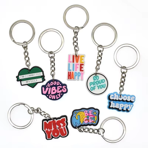 Logo 2D personnalisé porte-clés durable en PVC et caoutchouc souple en silicone avec conception 3D en relief pour cadeaux promotionnels - Product Image 5