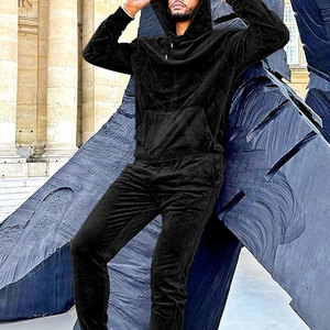 Matériau durable Confortable Hommes Velours Survêtement Regular Fit Respirant Hiver Haute Qualité Léger Vêtements Vêtements Vente - Product Image 4