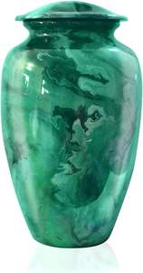 Precio bajo Aluminio Monarch Red & Gold Urnas de cremación Material de metal Urnas funerarias para humanos - Product Image 2