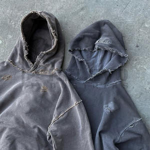 เสื้อฮู้ดผ้าคอตตอนผ้าฟลีซสำหรับผู้ชายเสื้อมีฮู้ดแบบสวมหัวมี100% ดีไซน์แบบกำหนดเองขนาดใหญ่ - Product Image 6