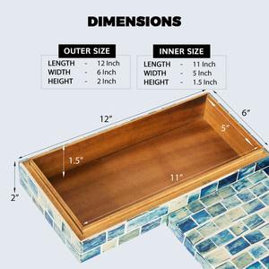 Caja de Joyería Decorativa Hecha a Mano en India con Incrustaciones de Hueso, Contenedor de Almacenamiento - Product Image 3
