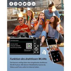 Appareil photo numérique 4K 64MP avec écran tactile 5.0 et capteur CMOS |   Carte mémoire TF pour appareil photo reflex numérique compact et capture vidéo - Product Image 2