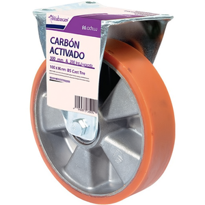 Rueda Giratoria para Muebles de 100 mm y Capacidad de 200 kg, Neumático de Poliuretano Fundido de 105 x 85 mm, Ruedas de Aluminio BS, Producto 100% - Product Image 3
