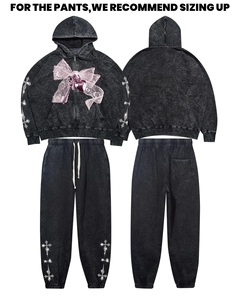 เสื้อสเวตเตอร์แบบสวมหัวทรงโอเวอร์ไซส์สำหรับผู้ชายและผู้หญิงพิมพ์ลายปักโลโก้ตามสั่ง - Product Image 2