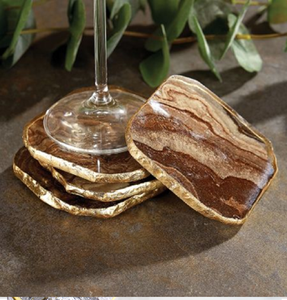 Ce lot de dessous-de-verre ronds en marbre avec de magnifiques motifs en résine tourbillonnante est disponible à prix de gros. - Product Image 3