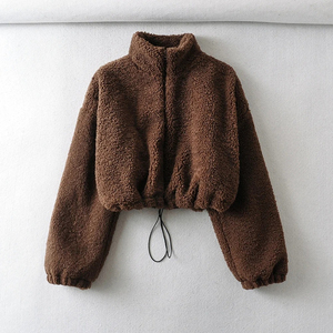 Streetwear décontracté Veste d'hiver en polaire Sherpa personnalisée de haute qualité pour l'extérieur pour les femmes Veste polaire Sherpa à fermeture éclair personnalisée - Product Image 4