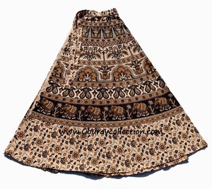 Falda larga de algodón para mujer India Mezcla de colores Cantidad a granel Boho Gypsy Retro Women Ethic Hippie Falda GC-AP-342. - Product Image 6