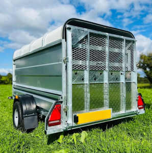 Top Quality 8ft x 4ft Mini Livestock Box Trailer with Fenced Rear Loading Ramp - Product Image 4