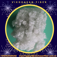 Fibre de polyester recyclée siliconée creuse conjuguée 7D64HCS à bas prix, certifiée OEKO-TEX, fabricant vietnamien