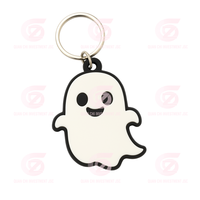 Llavero de PVC Personalizado de Halloween |   Llavero de goma con diseño de sombrero de bruja y calabaza 3D, multifunción, ecológico, sin níquel, regalos