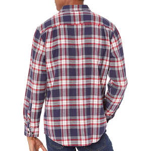 Camisas de franela a cuadros para hombre, traje ajustado de manga larga informal con botones para el campamento o el trabajo - Product Image 3