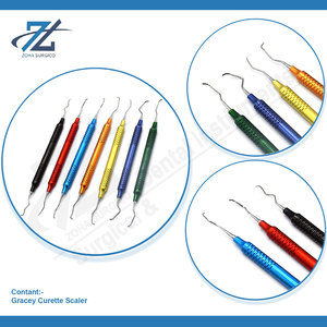 <b>Dental</b> Gracey Scaler Set 7PC High Quality Stainless Steel Manual CE Certified Class I Instrument Manufacturer Pakistan A+ Grade - Product Image 4