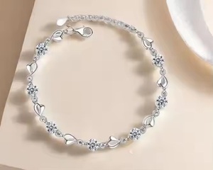 Pulsera de tenis para mujer de alta calidad recién llegada 10K 14K oro Moissanite diamante redondo - Product Image 1