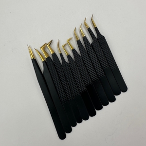 แหนบต่อขนตาสแตนเลส ปลายแหลมสีตามสั่ง เครื่องมือต่อขนตาแบบปรับแต่งได้ - Product Image 4