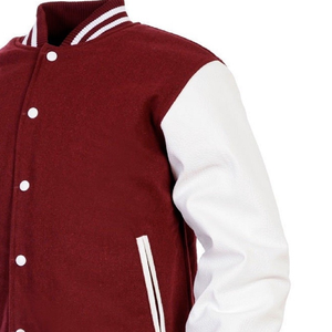 Chaqueta Universitaria de Satén de Alta Gama para Mujer, Color Blanco Marrón, Impermeable, de Invierno, Estilo Bomber, con Forro Polar Cálido - Product Image 3