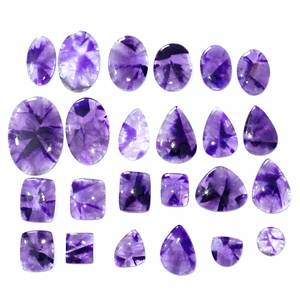 พลอยอะเมทิสต์ธรรมชาติอัญมณีหลวมอัญมณีเจียระไนแบบละเอียดสำหรับทำเครื่องประดับรูปทรงผสม - Product Image 2