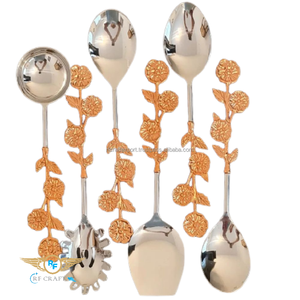 Juego de Cubiertos de Nácar de la Mejor Calidad, Cubiertos Dorados de Lujo para Cocina y Restaurante - Product Image 6