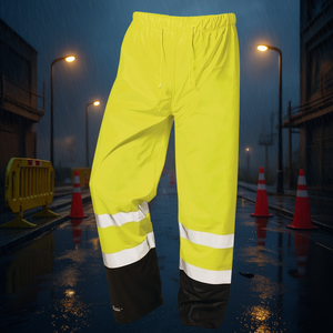 กางเกงกันฝนสีเหลือง/ดำ Dirk High-Visibility อุปกรณ์เสริมที่จำเป็นสำหรับการป้องกันสภาพอากาศ - Product Image 3