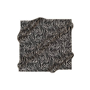 Designer Satin Scarf in Black and White Geometric Pattern for Spring Summer Autumn - Product Image 1