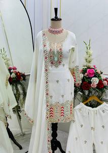 ชุดแต่งงานออกแบบด้านบน-palzzo กับ dupatta - Product Image 3